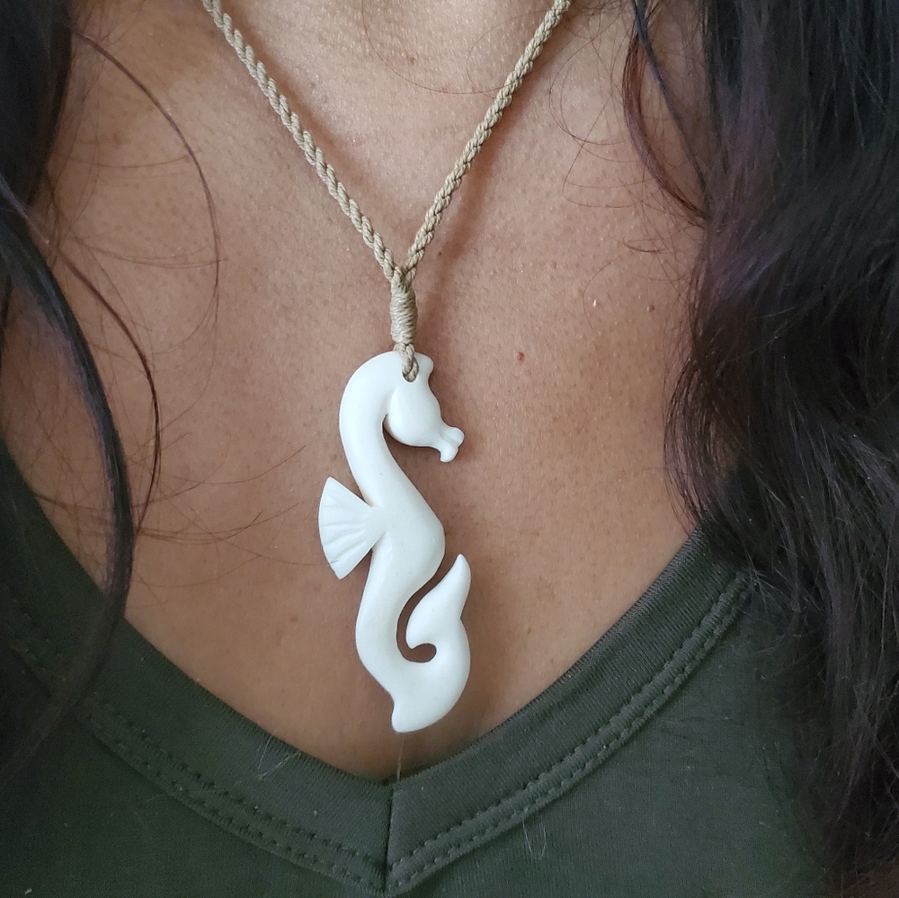 Hand carved seahorse